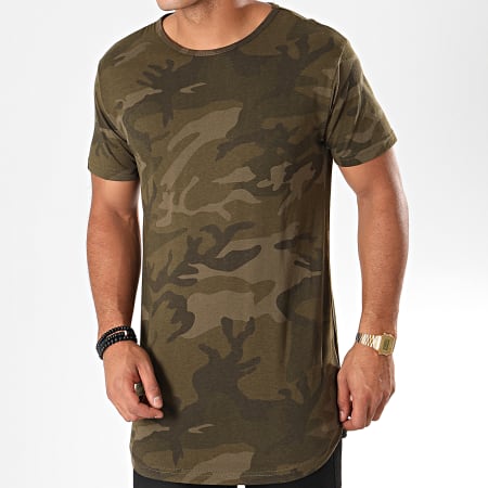 Urban Classics - Tee Shirt Oversize TB1646 Vert Kaki Camouflage