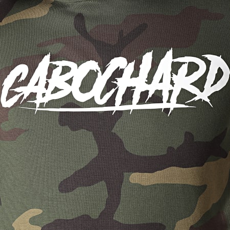 25G - Sweat Capuche Cabochard Camouflage Vert Kaki