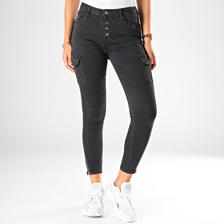 Girls Outfit - Jean Skinny Femme 120 Gris Anthracite