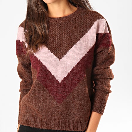 Only - Pull Femme Cora Marron Chiné
