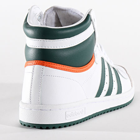 Adidas Originals - Baskets Top Ten Hi EF2516 Cloud White Collegiate Green Orange