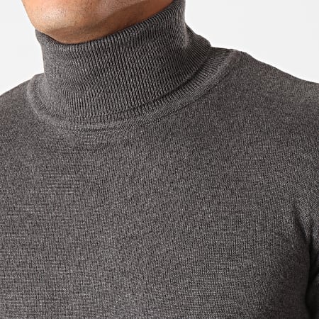 Ikao - Pull Col Roulé P1 Gris Anthracite