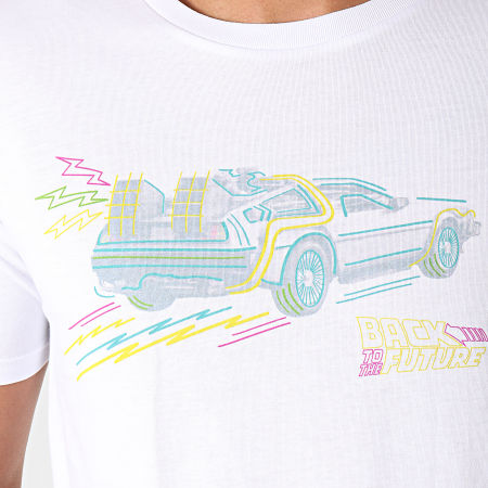 Back To The Future - Tee Shirt Drawing Blanc