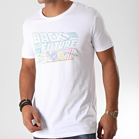 Back To The Future - Tee Shirt Hover Board Blanc