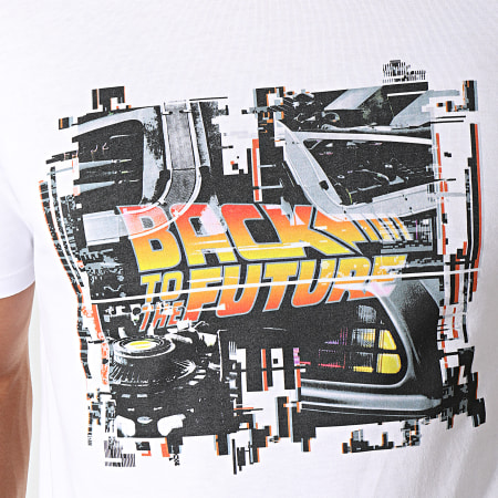 Back To The Future - Tee Shirt Grunge Blanc