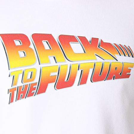 Back To The Future - Titolo Felpa girocollo bianco