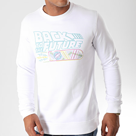 Back To The Future - Sweat Crewneck Hover Board Blanc