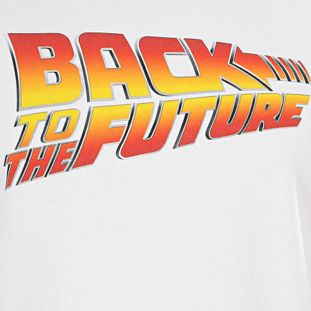 Back To The Future - Sweat Capuche Title Blanc