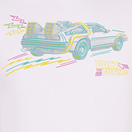 Back To The Future - Sudadera Dibujo Blanco