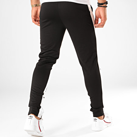 Frilivin - Pantalones de chándal con banda blanca y negra