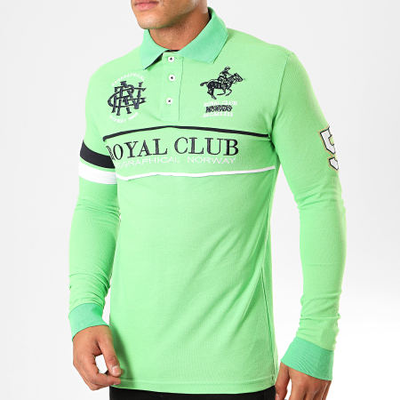 Geographical Norway - Polo Manches Longues Kockpit Vert Clair