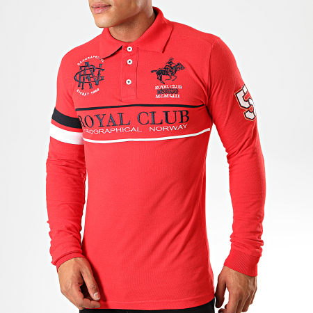 Geographical Norway - Polo Manches Longues Kockpit Rouge
