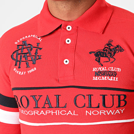 Geographical Norway - Polo Manches Longues Kockpit Rouge