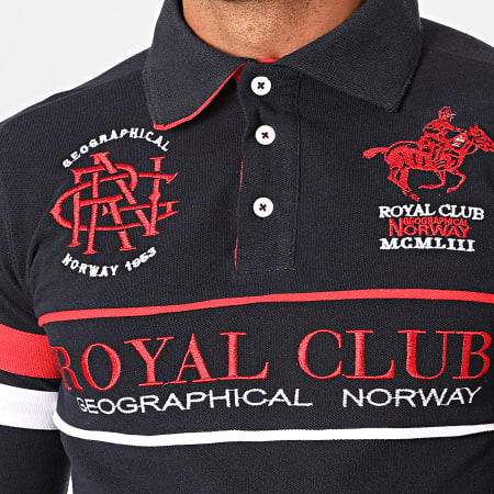 Geographical Norway - Polo Manches Longues Kockpit Bleu Marine