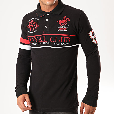 Geographical Norway - Polo Manches Longues Kockpit Noir