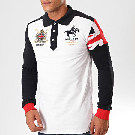 Geographical Norway - Polo Manches Longues Koduk Blanc