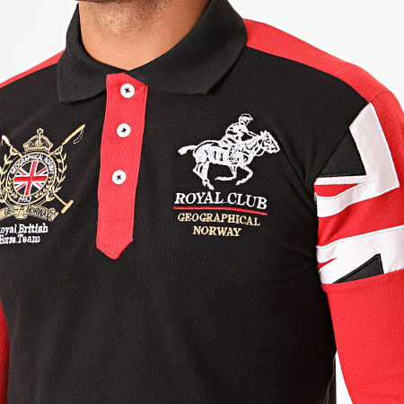 Geographical Norway - Polo Manches Longues Koduk Noir