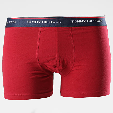 Tommy Hilfiger - Pack De 3 Bóxers Premium Essentials 1U8703842 Negro Burdeos Verde