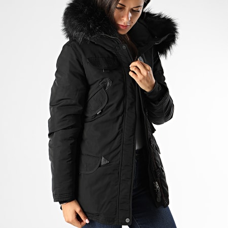Comme Des Loups - Parka Climatizada Montreal Fur Mujer Negra