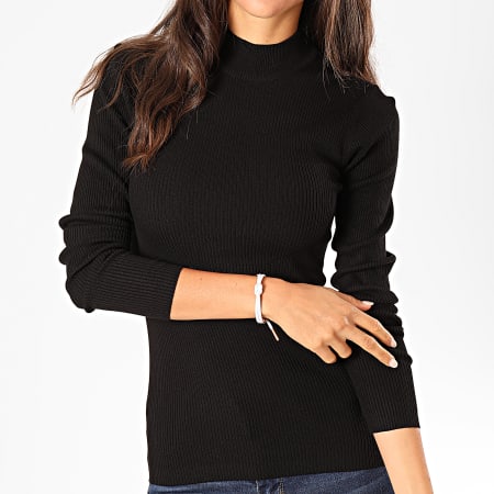 Only - Pull Col Montant Femme Maryan Noir
