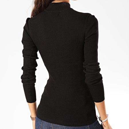Only - Pull Col Montant Femme Maryan Noir