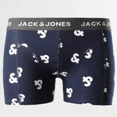 Jack And Jones - Pack De 3 Boxers Strip 12162205 Negro Azul Marino Gris