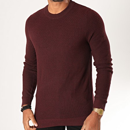 Jack And Jones - Pull Fast Structure Bordeaux