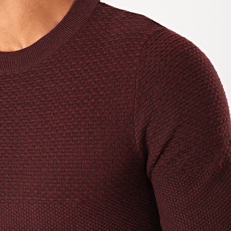 Jack And Jones - Pull Fast Structure Bordeaux