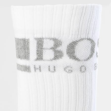 BOSS - Par de calcetines QS Rib Lurex 50420247 Lentejuelas blancas