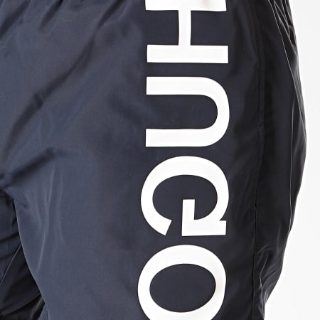 HUGO - Bañador con logo inverso Saba 50423520 azul marino blanco