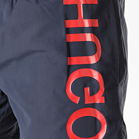 HUGO - Short De Bain Reverse Logo Saba 50423520 Bleu Marine Rouge