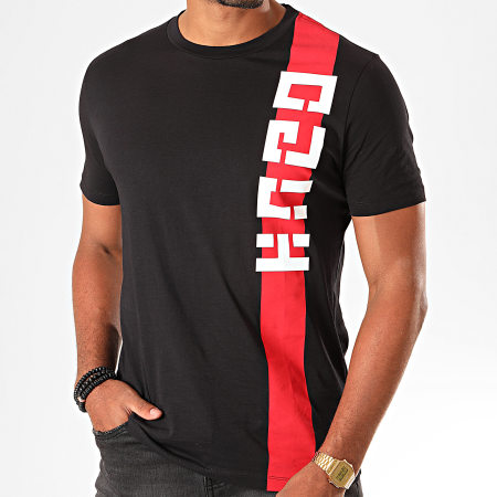 HUGO - Camiseta Reverse Logo Dech 50421675 Negro Rojo