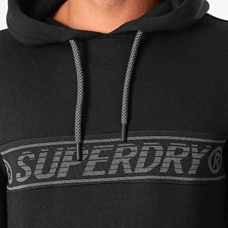 Superdry - Sudadera con capucha Universal Tape M2000060A Negro