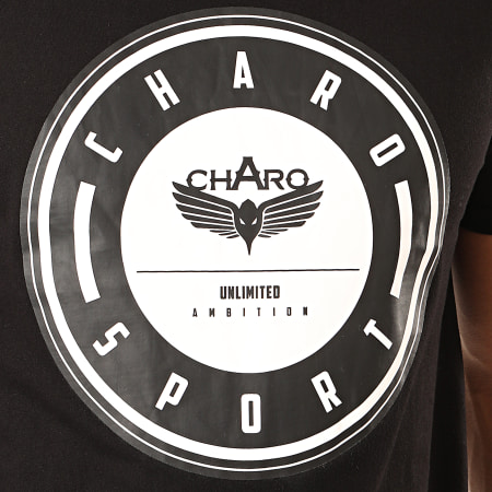 Charo - Tee Shirt Medalion WY4770 Blanc Noir