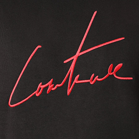 The Couture Club - Sweat Capuche Essentials M2218 Noir Rouge