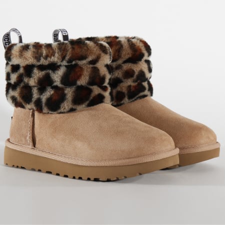 UGG - Botines de mujer Fluff Mini Quilted Leopard 1105358 Amphora