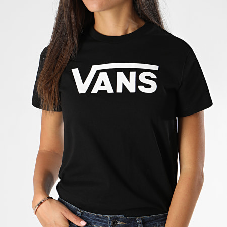 Vans - Camiseta de mujer Flying V Negro Blanco