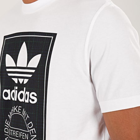 Adidas Originals - Tee Shirt Tartan Tongue ED7035 Blanc 