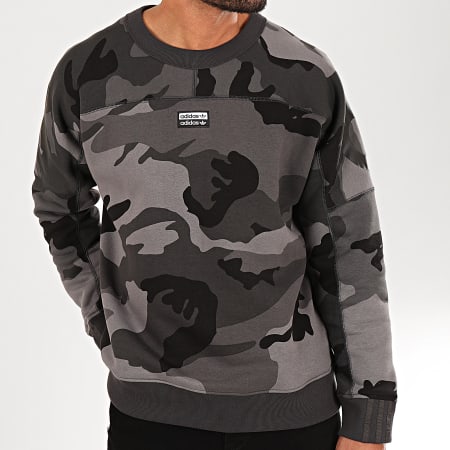 Adidas Originals - Sweat Crewneck Camouflage RYV ED7168 Gris Anthracite Noir