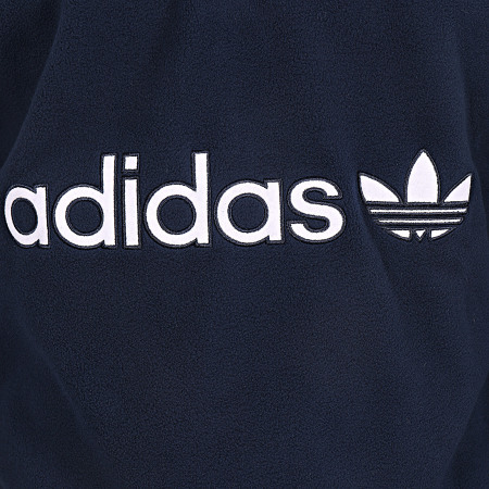 Adidas Originals - Sweat Col Zippé Polaire EC9310 Bleu Marine