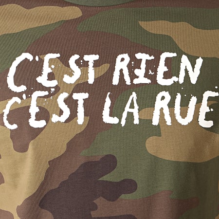 C'est Rien C'est La Rue - Tee Shirt Logo Camouflage Vert Kaki