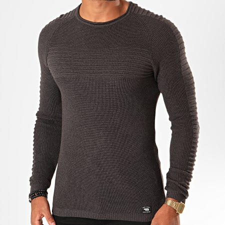 Paname Brothers - Pull 017B Gris Anthracite