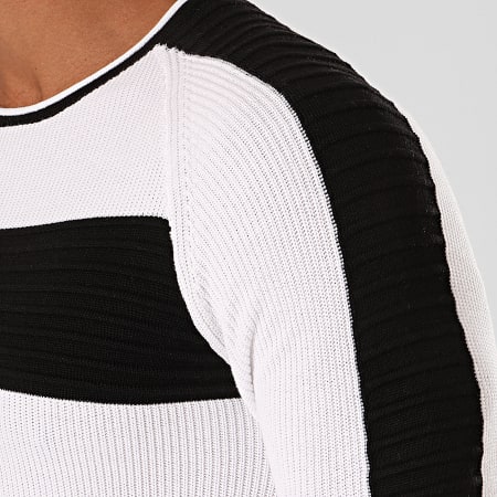 Paname Brothers - Pull 017A Blanc Noir