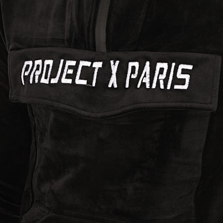 Project X Paris - Sweat Col Zippé 1920038 Noir