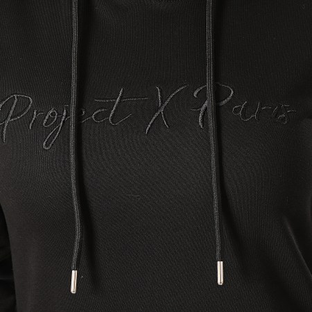 Project X Paris - Robe Sweat Capuche Femme F197031 Noir