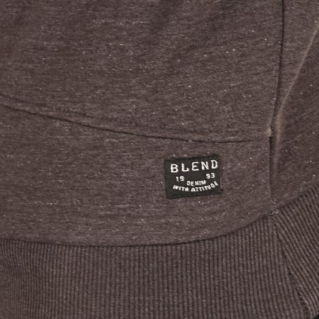 Blend - Sweat Col Amplified 20708978 Gris Anthracite Chiné