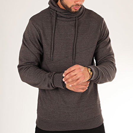 Blend - Sweat Col Amplified 20708978 Gris Anthracite Chiné