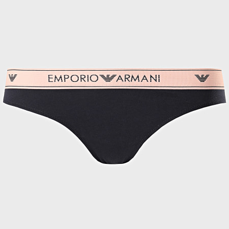 Emporio Armani - Lot De 2 Culottes Femme 163337-9A317 Bleu Marine Rose