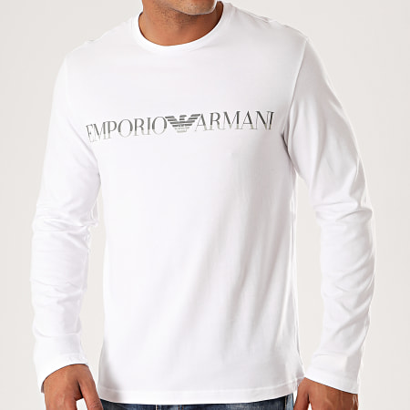Emporio Armani - Tee Shirt Manches Longues 111653-9A516 Blanc