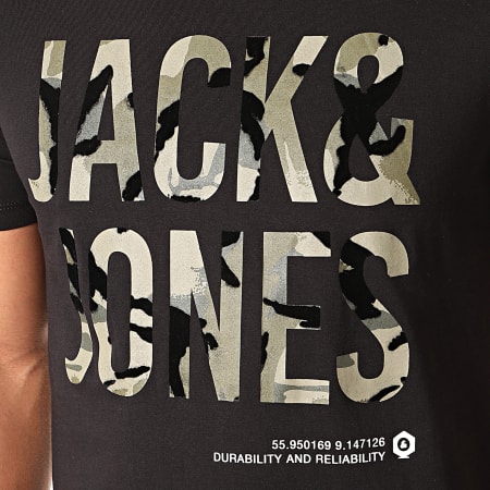 Jack And Jones - Tee Shirt Camouflage Cloak Noir